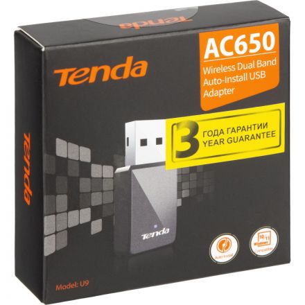 Сетевой адаптер Wi-Fi Tenda U9 USB, 4 (802.11n), 5 (802.11ac) Сетевой адаптер Wi-Fi Tenda U9 USB, 4 (802.11n), 5 (802.11ac)