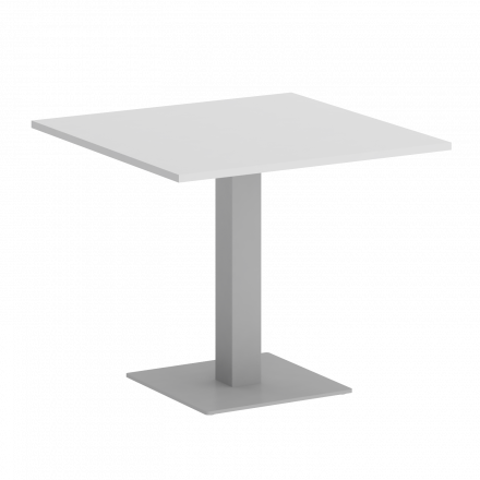Home Office Стол квадратный VR.SP-5-90.2 Белый/Серый металл 900*900*750