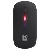Мышь беспроводная DEFENDER Coda MB-261, 2.4 ГГц+BT, радужная, 3 кнопки + 1 колесо, 300 мАч, черная, 52261 Мышь беспроводная DEFENDER Coda MB-261, 2.4 ГГц+BT, радужная, 3 кнопки + 1 колесо, 300 мАч, черная, 52261