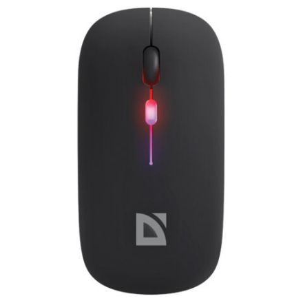 Мышь беспроводная DEFENDER Coda MB-261, 2.4 ГГц+BT, радужная, 3 кнопки + 1 колесо, 300 мАч, черная, 52261 Мышь беспроводная DEFENDER Coda MB-261, 2.4 ГГц+BT, радужная, 3 кнопки + 1 колесо, 300 мАч, черная, 52261