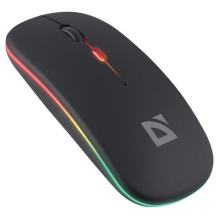 Мышь беспроводная DEFENDER Coda MB-261, 2.4 ГГц+BT, радужная, 3 кнопки + 1 колесо, 300 мАч, черная, 52261 Мышь беспроводная DEFENDER Coda MB-261, 2.4 ГГц+BT, радужная, 3 кнопки + 1 колесо, 300 мАч, черная, 52261