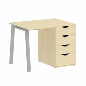 Home Office Стол письменный VR.SP-3-98.4.A Клён/Серый металл 980*720*750 Home Office Стол письменный VR.SP-3-98.4.A Клён/Серый металл 980*720*750