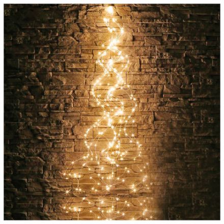 Электрогирлянда-конский хвост уличная, 3 м, 600 LED, тёплый белый, 220 V, контроллер, ЗОЛОТАЯ СКАЗКА, 592553