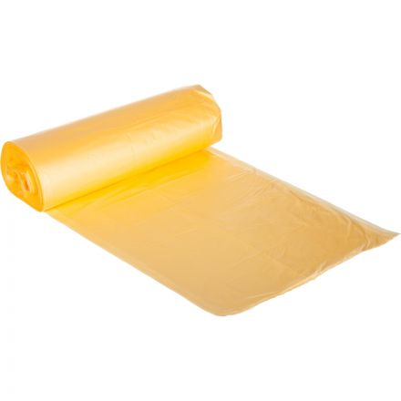 Мешки для мусора ПНД 60л 10мкм 20шт/рул желтый 58х68см