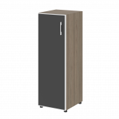 Yalta Шкаф узкий LT.SU-2.4 R (L) black Вяз/Стекло black 400*450*1195