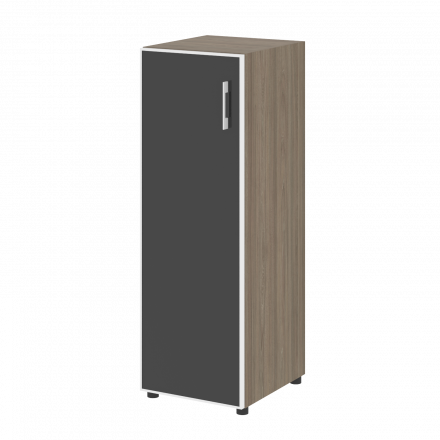 Yalta Шкаф узкий LT.SU-2.4 R (L) black Вяз/Стекло black 400*450*1195