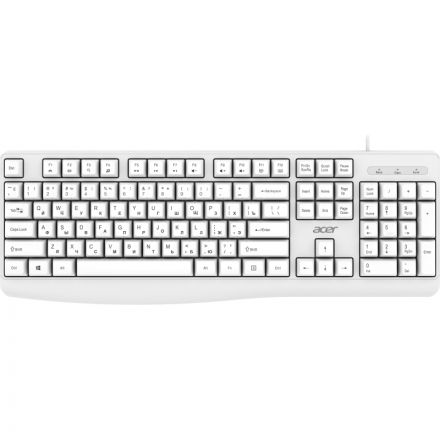 Клавиатура Acer OKW301 белый USB (ZL.KBDCC.01B) Клавиатура Acer OKW301 белый USB (ZL.KBDCC.01B)