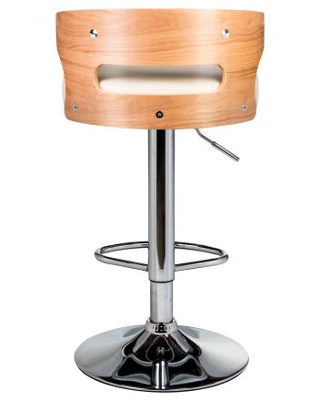 Набор 2 шт Стул барный DOBRIN FRED, натуральное дерево, кремовый Набор 2 шт Стул барный DOBRIN FRED, натуральное дерево, кремовый