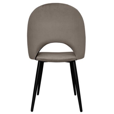 Стулья КОМПЛЕКТ 2 шт., "Luna CF-070", велюр коричневый, каркас металлический, усиленный, черный, BRABIX, 532772