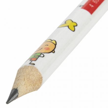 Карандаш чернографитный ПИФАГОР "ЭНИКИ-БЕНИКИ", 1 шт., HB, с ластиком, корпус ассорти, 181787