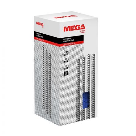 Пружины для переплета пластиковые Promega office 14 мм синие (100 штук в упаковке)