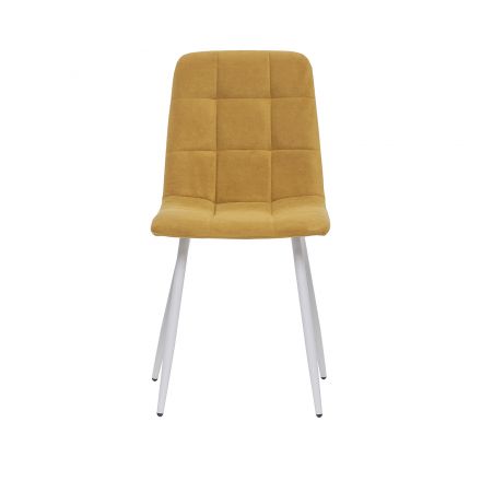 Стул Leset Скай, Белый, Ultra Mustard, Ткань Велюр Стул Leset Скай, Белый, Ultra Mustard, Ткань Велюр