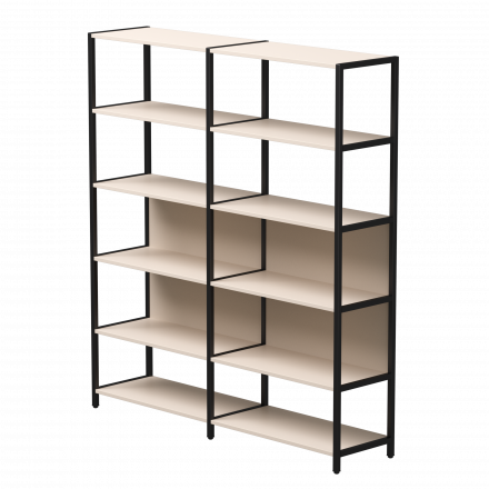 Набор стеллажных систем №6 Everprof EVO 1635x385x1840 Кашемир/Черный