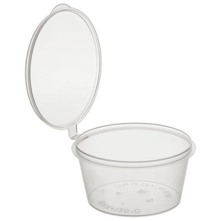 Соусник одноразовый 80 мл, Стандарт, с верхней крышкой, прозрачный, ВЗЛП, 1259П