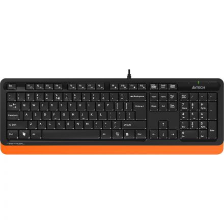 Набор клавиатура+мышь A4Tech Fstyler F1010 кл:черн/оранж м:черн/оранж USB