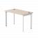 Стол прямой Everprof EVO на металлокаркасе 1180х670х755 мм опоры 45гр Дуб Соната/Белый