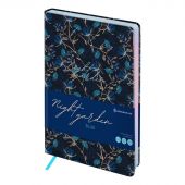 Ежедневник недатированный, А5, 136л., кожзам, Greenwich Line "Night garden. Blue", тон. блок