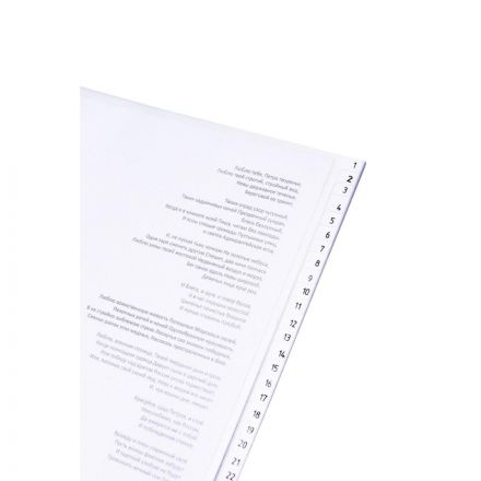 Разделитель листов из прозрач.пласт. с индексами Attache, А4+ цифровой 1-31