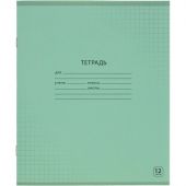 Тетрадь школьная А5,12л,клетка, Выбор есть зеленый 20шт/уп