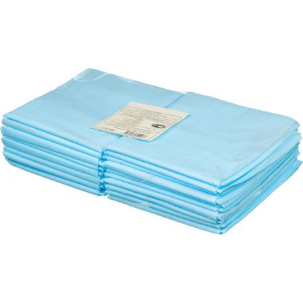 Простыня н/с 140х80 спанбонд, пл.25, голубой, 20 шт/уп  Гекса