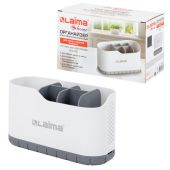 Стакан-органайзер для зубных щеток и пасты, БЕЛЫЙ, 9х19х12 см, LAIMA HOME, 700047