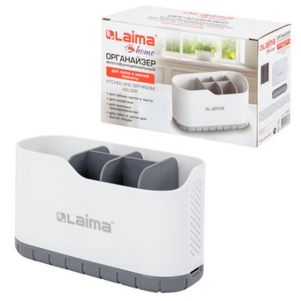 Стакан-органайзер для зубных щеток и пасты, БЕЛЫЙ, 9х19х12 см, LAIMA HOME, 700047 Стакан-органайзер для зубных щеток и пасты, БЕЛЫЙ, 9х19х12 см, LAIMA HOME, 700047