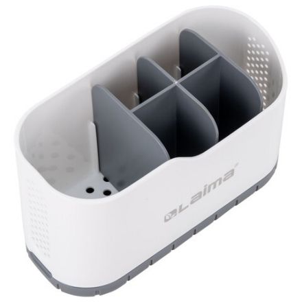 Стакан-органайзер для зубных щеток и пасты, БЕЛЫЙ, 9х19х12 см, LAIMA HOME, 700047 Стакан-органайзер для зубных щеток и пасты, БЕЛЫЙ, 9х19х12 см, LAIMA HOME, 700047