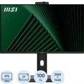 Монитор MSI 27 PRO MP275QPDG Black,IPS,2560x1440,100Hz,HDMI,DP,USB-C,Webcam