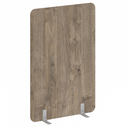 R-line Перегородки на металлических опорах на фетровых подпятниках DP.F-120-180 Тиквуд тёмный/Серый металл 1200*18*1800