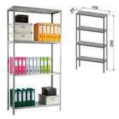 Стеллаж металлический ПРАКТИК "MS KD", сборная стойка, 2000х1000х300 мм, 4 полки, MS 200/100х30/4 Стеллаж металлический ПРАКТИК "MS KD", сборная стойка, 2000х1000х300 мм, 4 полки, MS 200/100х30/4