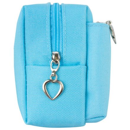 Пенал мягкий ЮНЛАНДИЯ, 2 отделения, полиэстер, "Bunny", голубой, 20х7х9 см, 228987