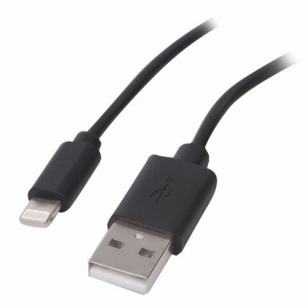 Кабель USB 2.0 – Lightning, 1 м, SONNEN, медь, для передачи данных и зарядки, черный, 513116 Кабель USB 2.0 – Lightning, 1 м, SONNEN, медь, для передачи данных и зарядки, черный, 513116