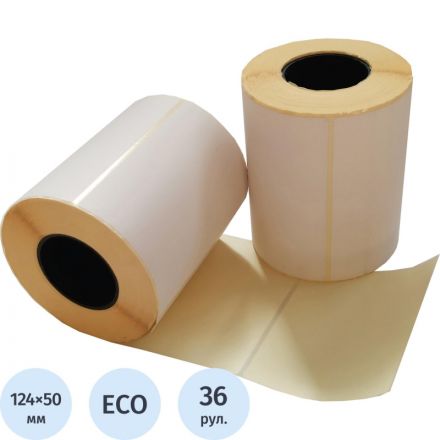 Термоэтикетки ЭКО 124x50, 250 шт/рул, вт. 40, легкосъемный клей, 36 рул/уп Термоэтикетки ЭКО 124x50, 250 шт/рул, вт. 40, легкосъемный клей, 36 рул/уп