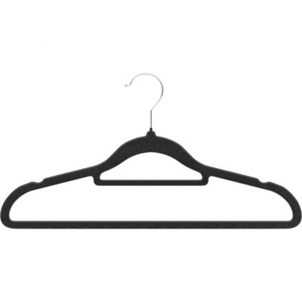 Вешалка-плечики DF_CLH-220 плас/мет.флокирован.10шт/уп L-420мм,р.50-52,чер