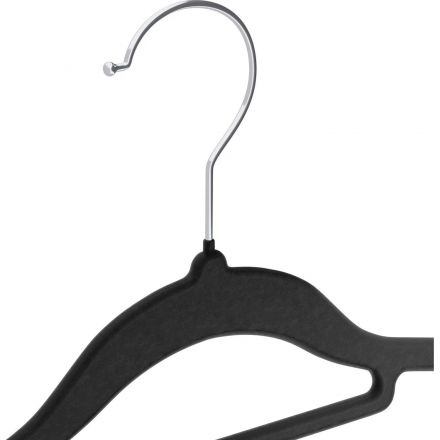 Вешалка-плечики DF_CLH-220 плас/мет.флокирован.10шт/уп L-420мм,р.50-52,чер