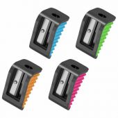 Точилка ЮНЛАНДИЯ "СВЕТЛЯЧОК", яркие цвета ассорти, 272504