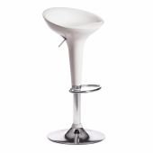 Стул барный NAIL (mod. KY801) металл/пластик, 42*44*67-88 см, белый/хром