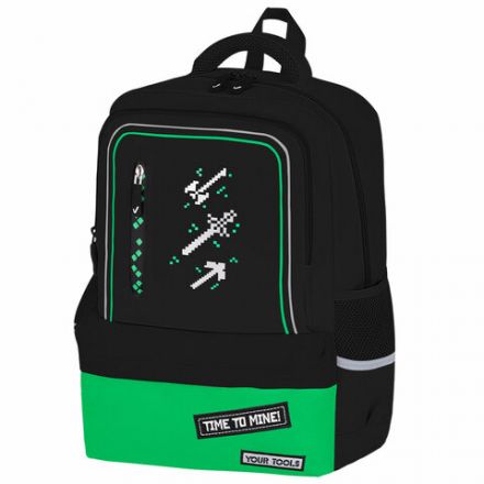 Рюкзак BRAUBERG STAR, 1 отделение, 5 карманов, "Digital tools", черный, 40x29x13 см, 273133