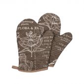 Набор кух. (рукавица стег.18х28см -2шт), рогожка 160г/м2, Гурмэ