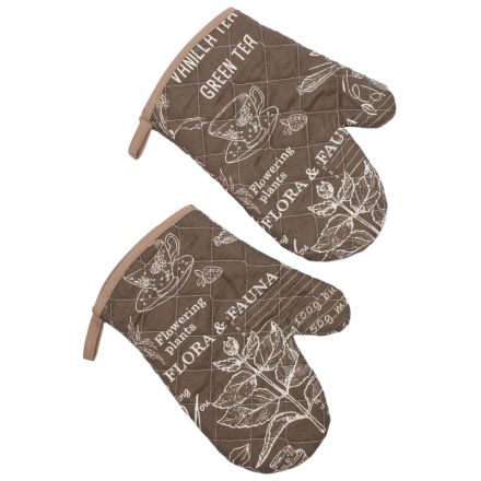 Набор кух. (рукавица стег.18х28см -2шт), рогожка 160г/м2, Гурмэ