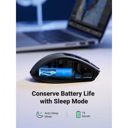 Мышь компьютерная Ugreen MU006 (90545) 2.4G 4000dpi/черный/WLS Мышь компьютерная Ugreen MU006 (90545) 2.4G 4000dpi/черный/WLS