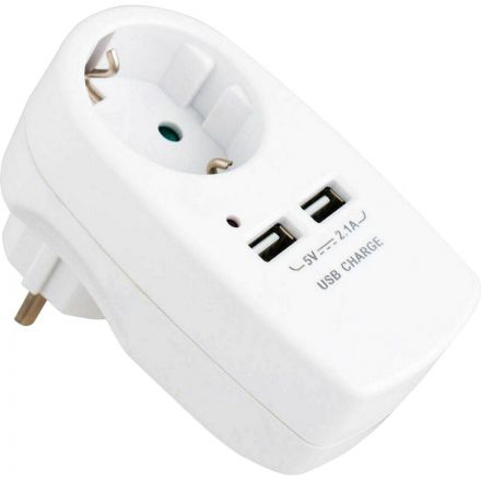 Переходник для розеток с USB портом СТАРТ С/А SA 1-ZD-2USB 10/60