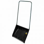 Лопата снеговая СКРЕПЕР 58х45 см пластиковый ЧЕРНЫЙ, алюминиевая планка, рукоятка 100 см, прочный, ГРАНДМАСТЕР, 700343