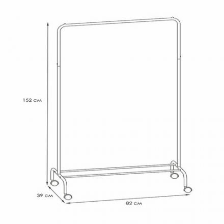 Вешалка для плечиков "Радуга-2", 1520х820х390 мм, передвижная, металл, белая, ВНП 299 Б Вешалка для плечиков "Радуга-2", 1520х820х390 мм, передвижная, металл, белая, ВНП 299 Б