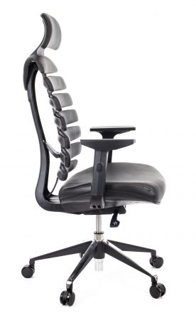 Кресло Everprof Ergo Black Кожа Черный