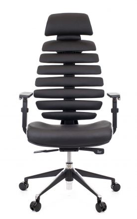 Кресло Everprof Ergo Black Кожа Черный
