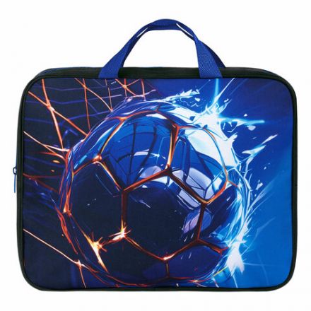 Папка на молнии с ручками BRAUBERG А4, 1 отделение, полиэстер, 80 мм, "Score goal", 273304