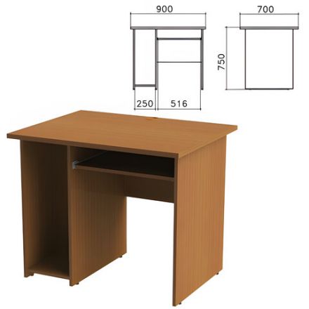 Стол компьютерный "Монолит", 900х700х750 мм, цвет орех гварнери, СМ15.3 Стол компьютерный "Монолит", 900х700х750 мм, цвет орех гварнери, СМ15.3