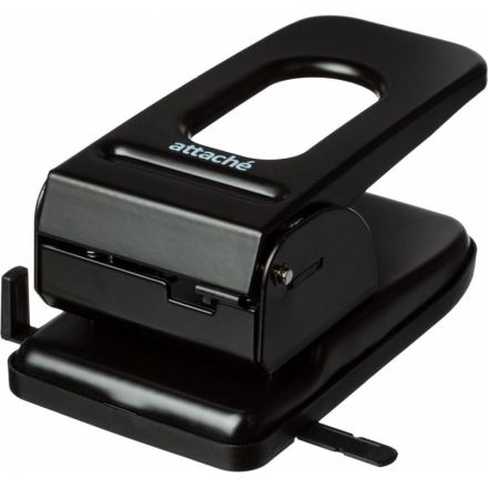 Дырокол Attache Economy до 60листов, с линейкой, цвет черный