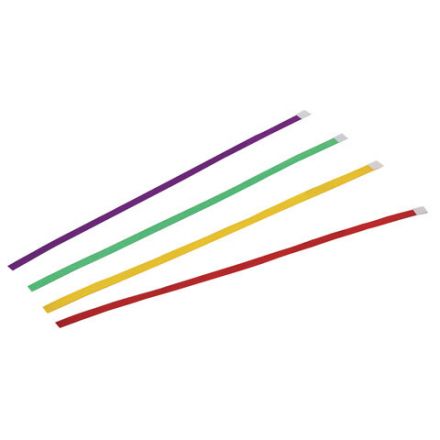 Закладки-ляссе "РАДУГА" для книг А5 (длина 28 см) ПИФАГОР, клейкий край, 4 ленты, 111648